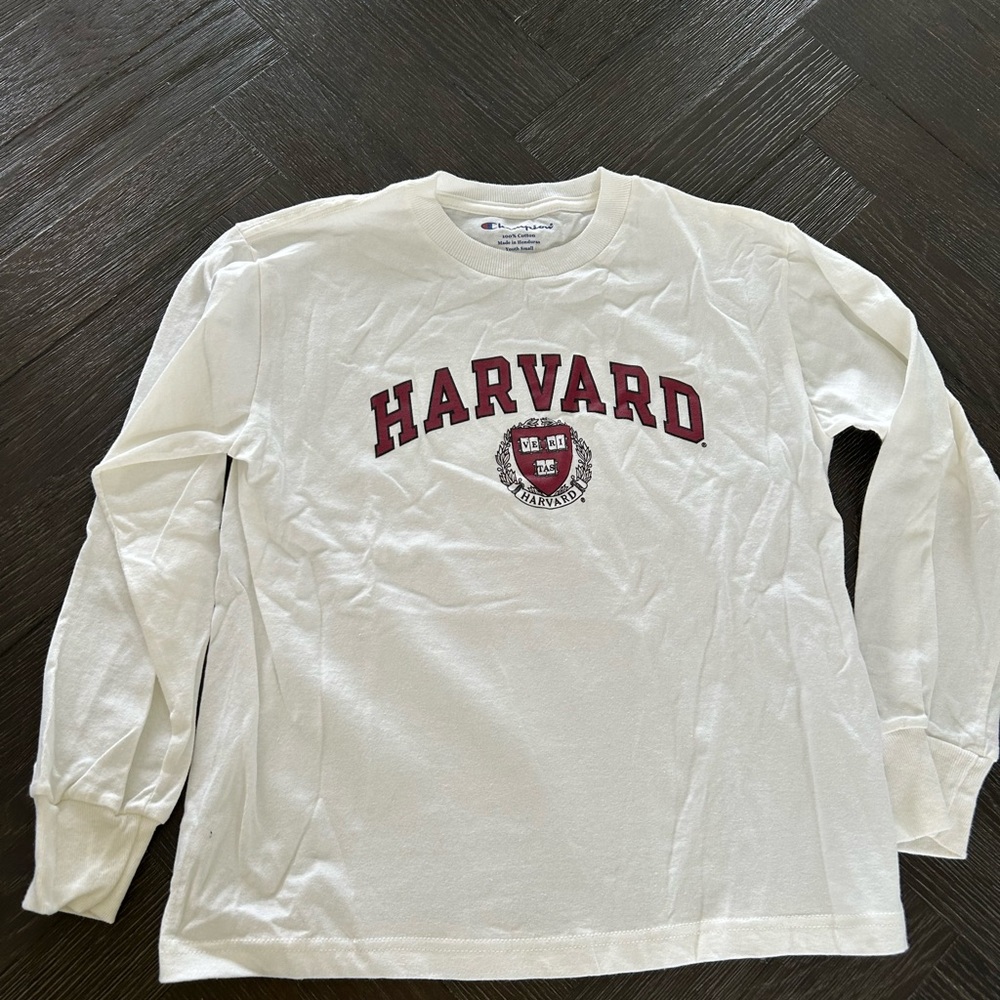 Champion White Harvard Long Sleeve Shirt